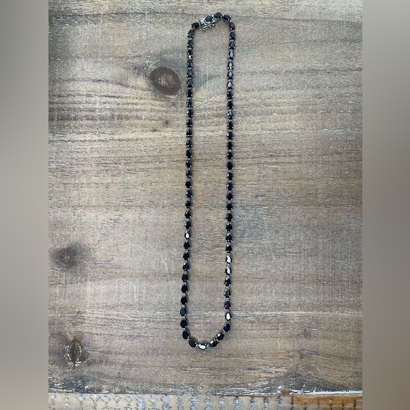 Black Sapphire 18" Statement Necklace (34 ct. t.w.) in Sterling Silver - Picture 5 of 6